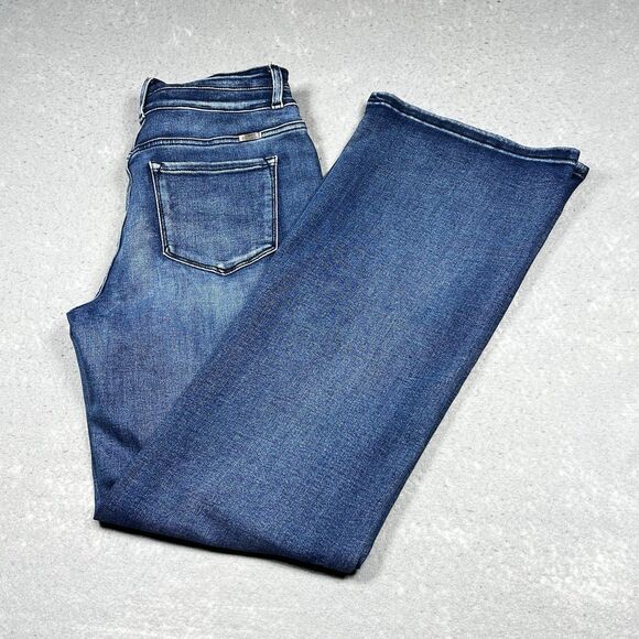 Kancan Jeans Womens Size 29 Blue High Rise Wide Leg Flare Jeans Pockets NWT - Picture 14 of 14